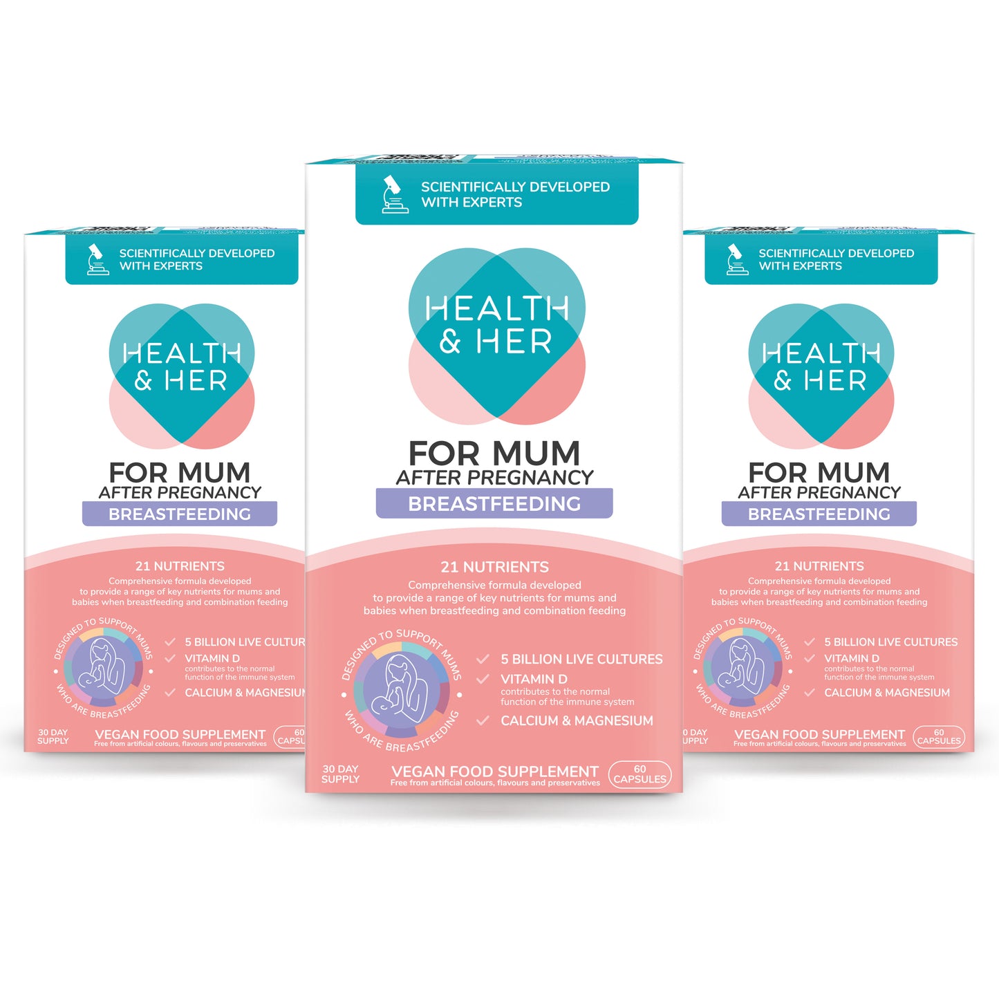 Health & Her For Mum After Pregnancy Breastfeeding Multi-Nutrient Support Multipacks