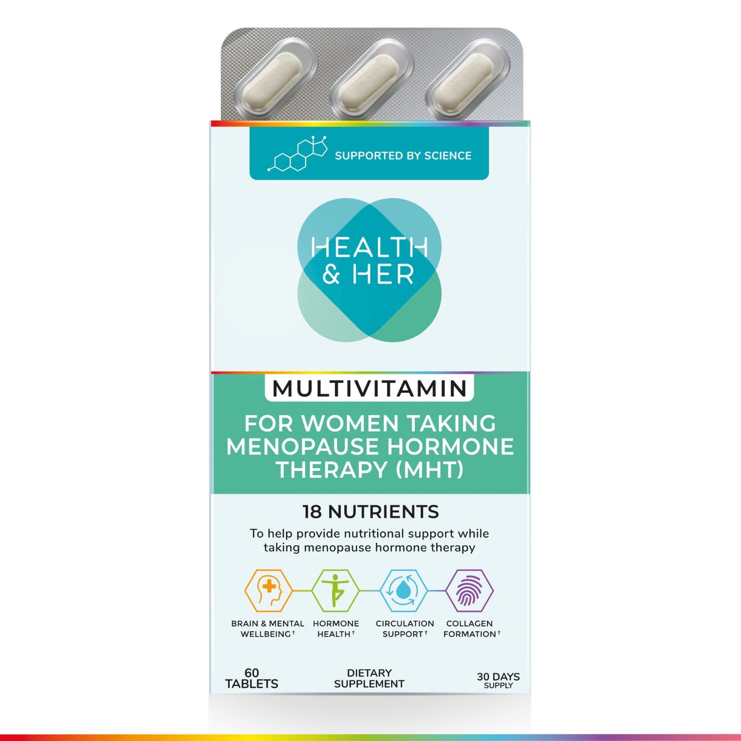 Health & Her Multivitamin for Women Taking Menopause Hormone Therapy (MHT)