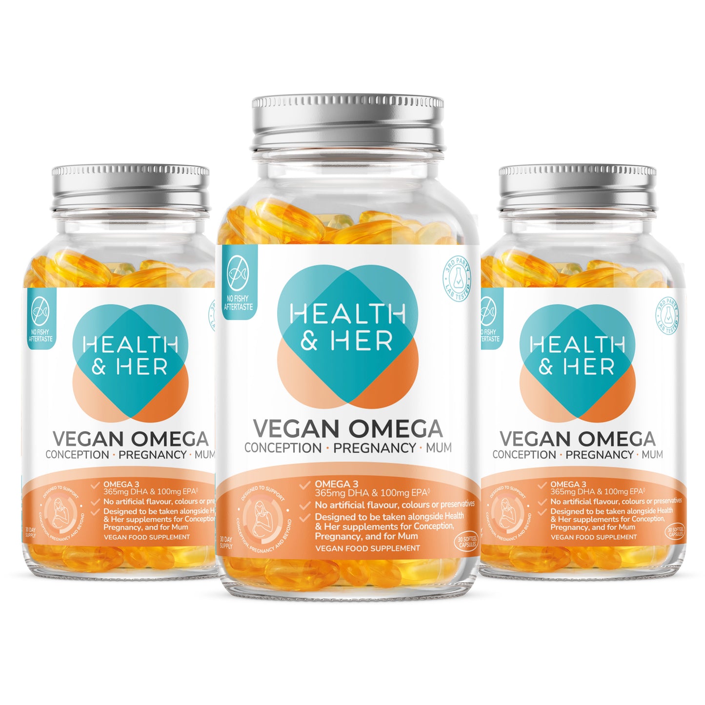 Health & Her Vegan Omega for Conception, Pregnancy and Into Early Motherhood Multipacks