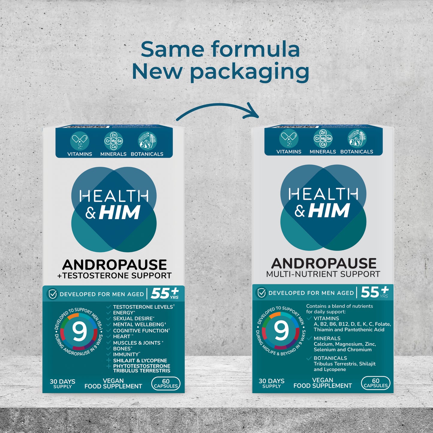 Health & Him Andropause 55+ Plus Testosterone Support