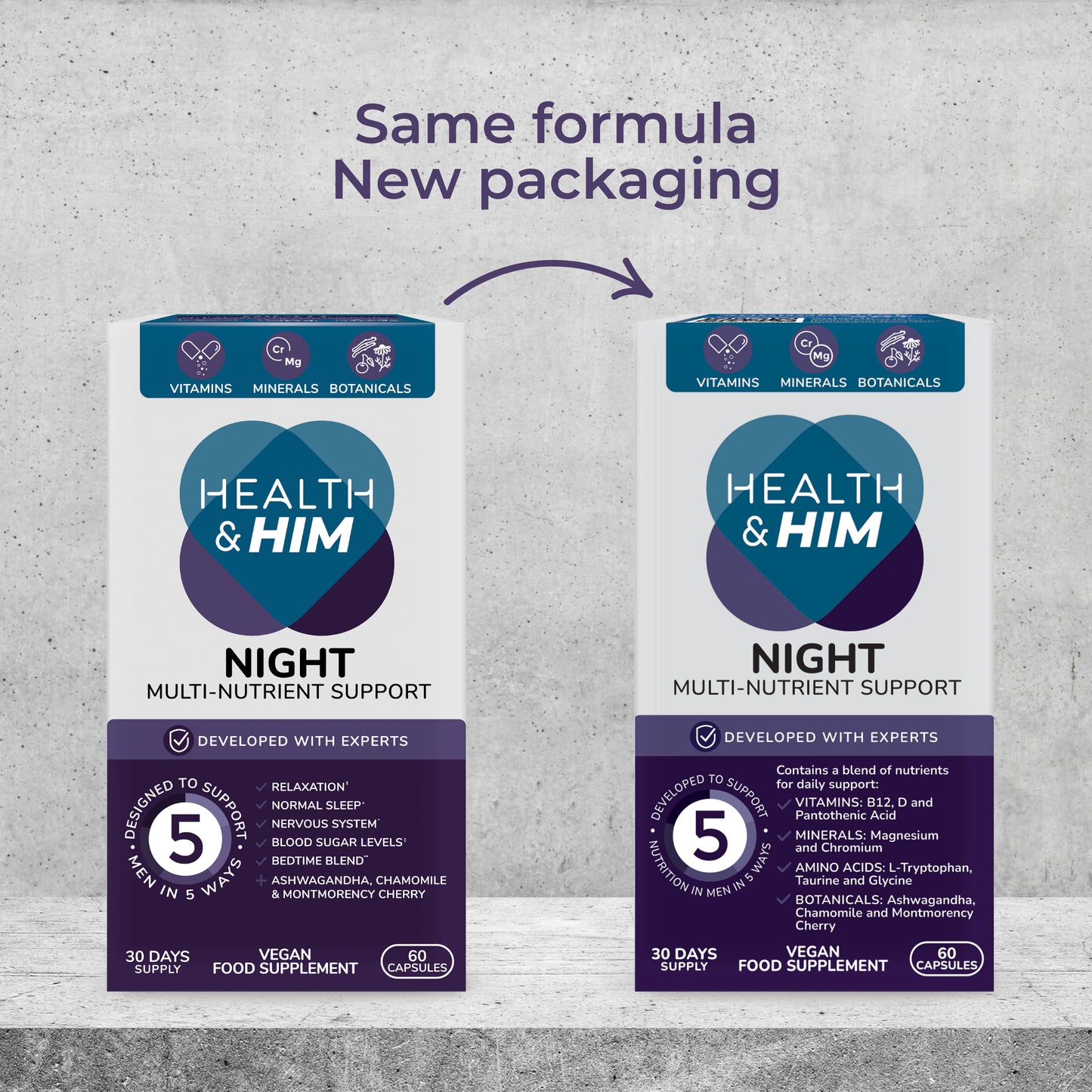 Health & Him Night Multi-Nutrient Support
