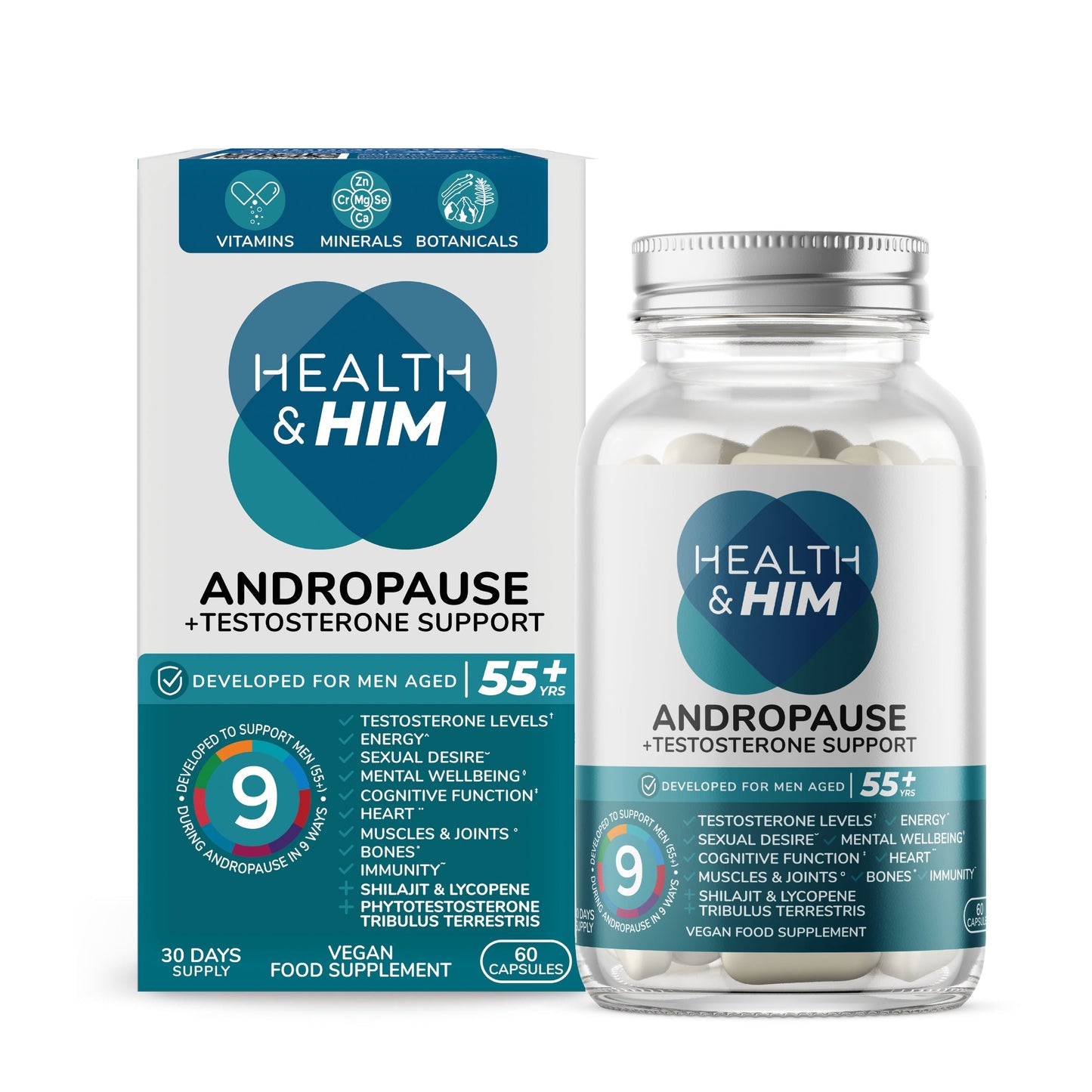 Health & Him Andropause 55+ Plus Testosterone Support