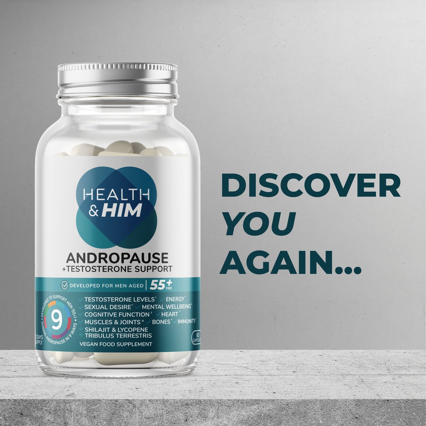 Health & Him Andropause 55+ Plus Testosterone Support