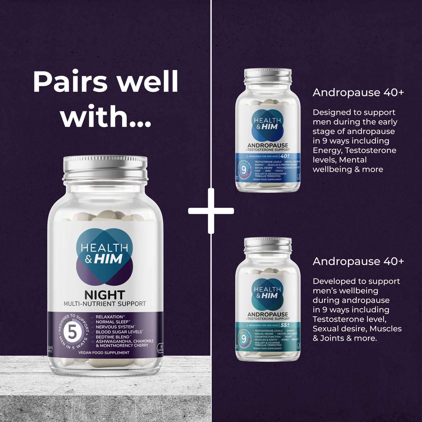 Health & Him Night Multi-Nutrient Support