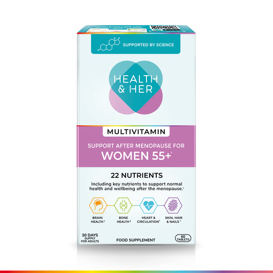 Health & Her Multivitamin Support After Menopause for Women 55+ - 60 Tablets - 30 day supply