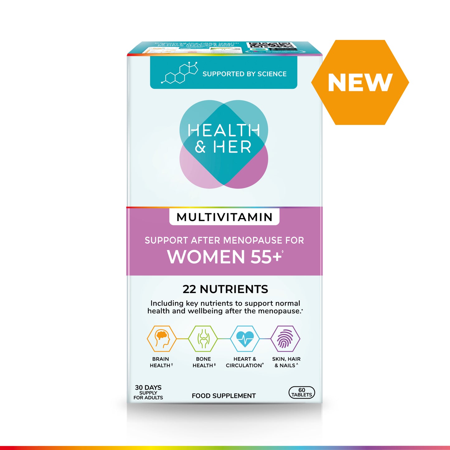 Health & Her Multivitamin Support After Menopause for Women 55+