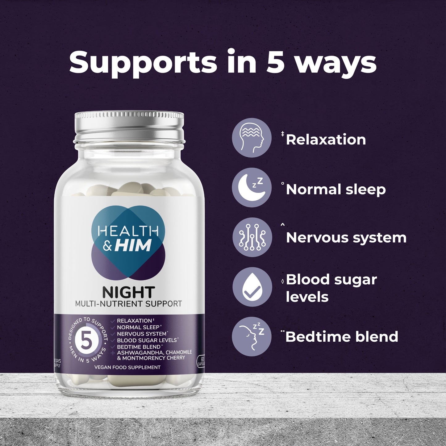 Health & Him Night Multi-Nutrient Support