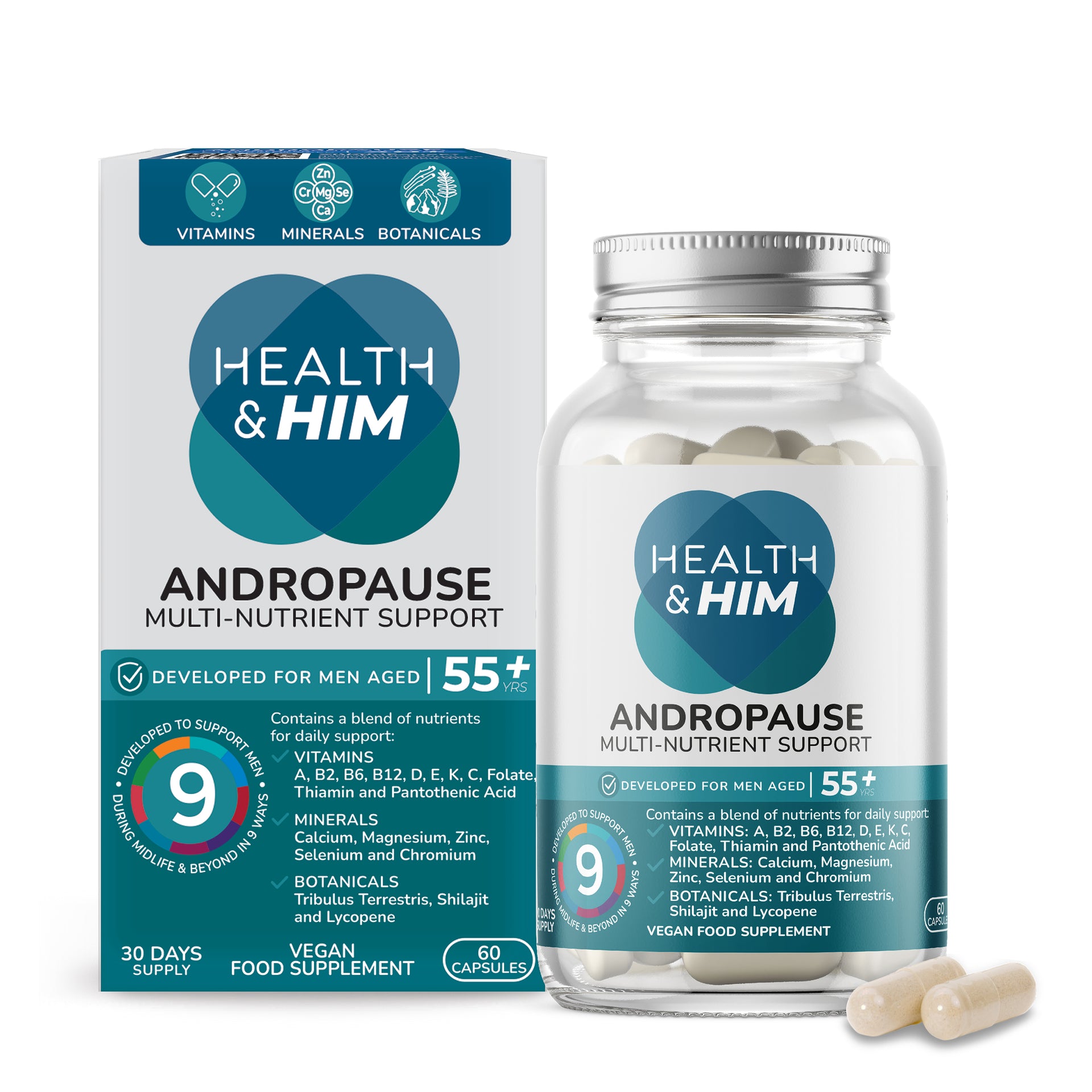 Health & Him Andropause 55+ Plus Testosterone Support