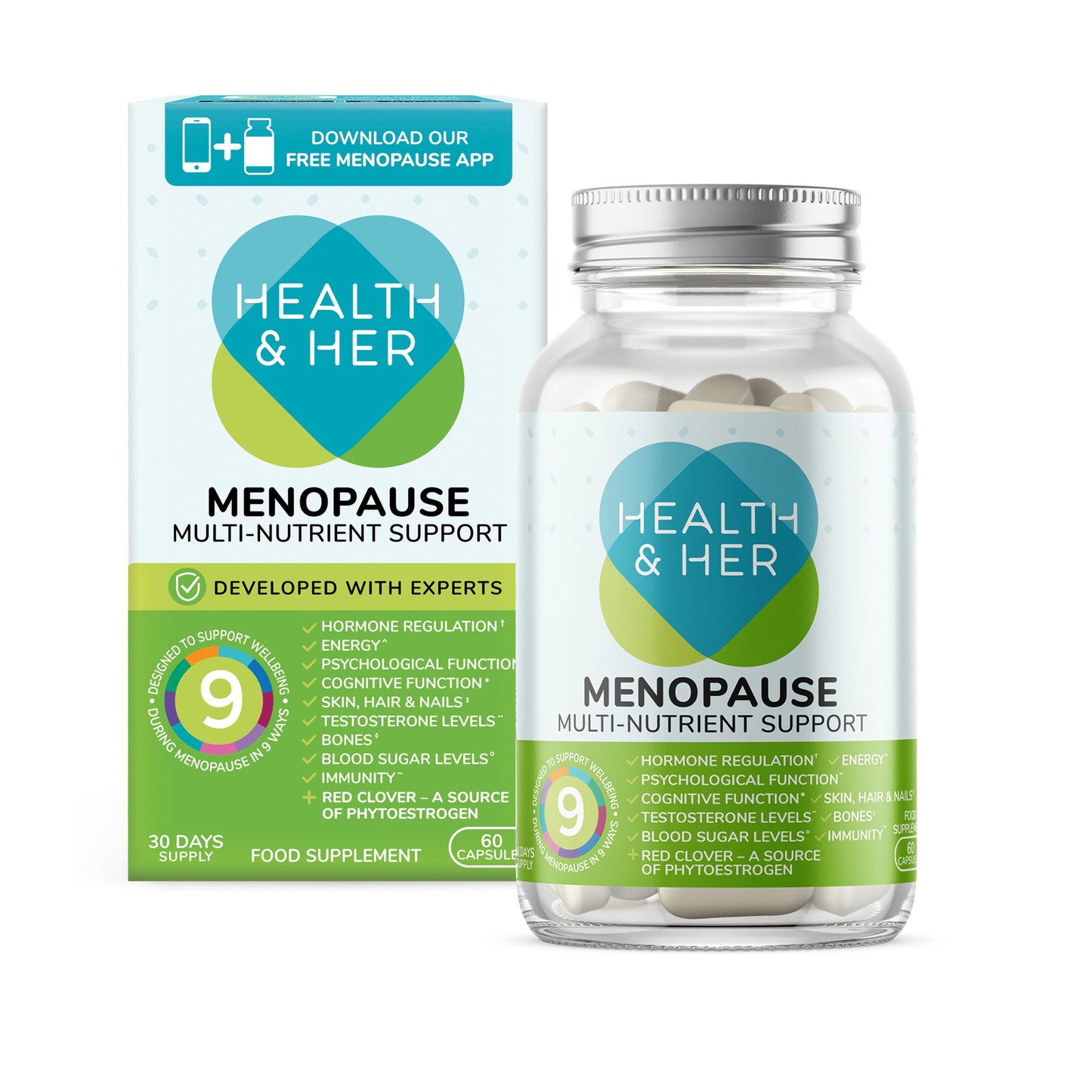 Health & Her Menopause Multi-Nutrient Support & Vegan Omega+ Bundle