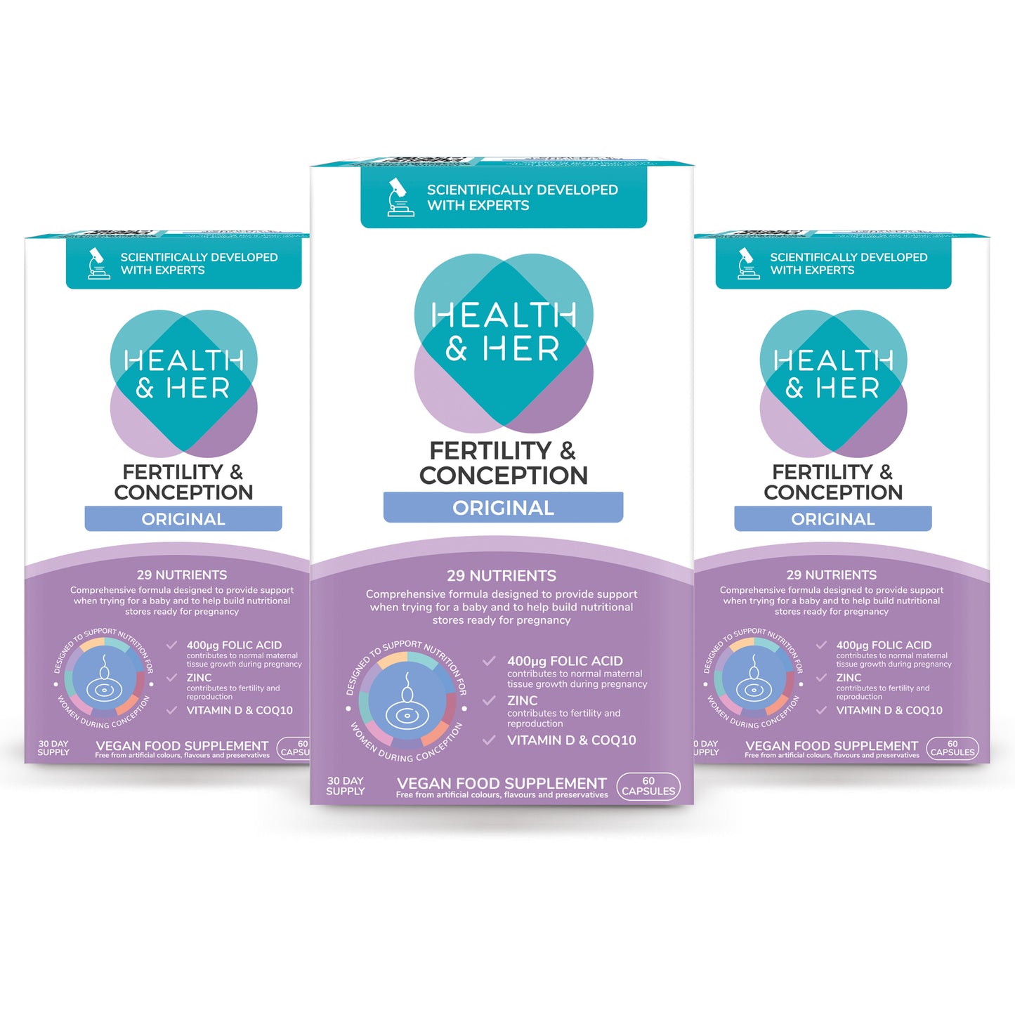 Health & Her Fertility & Conception Original Multi-Nutrient Support Multipack