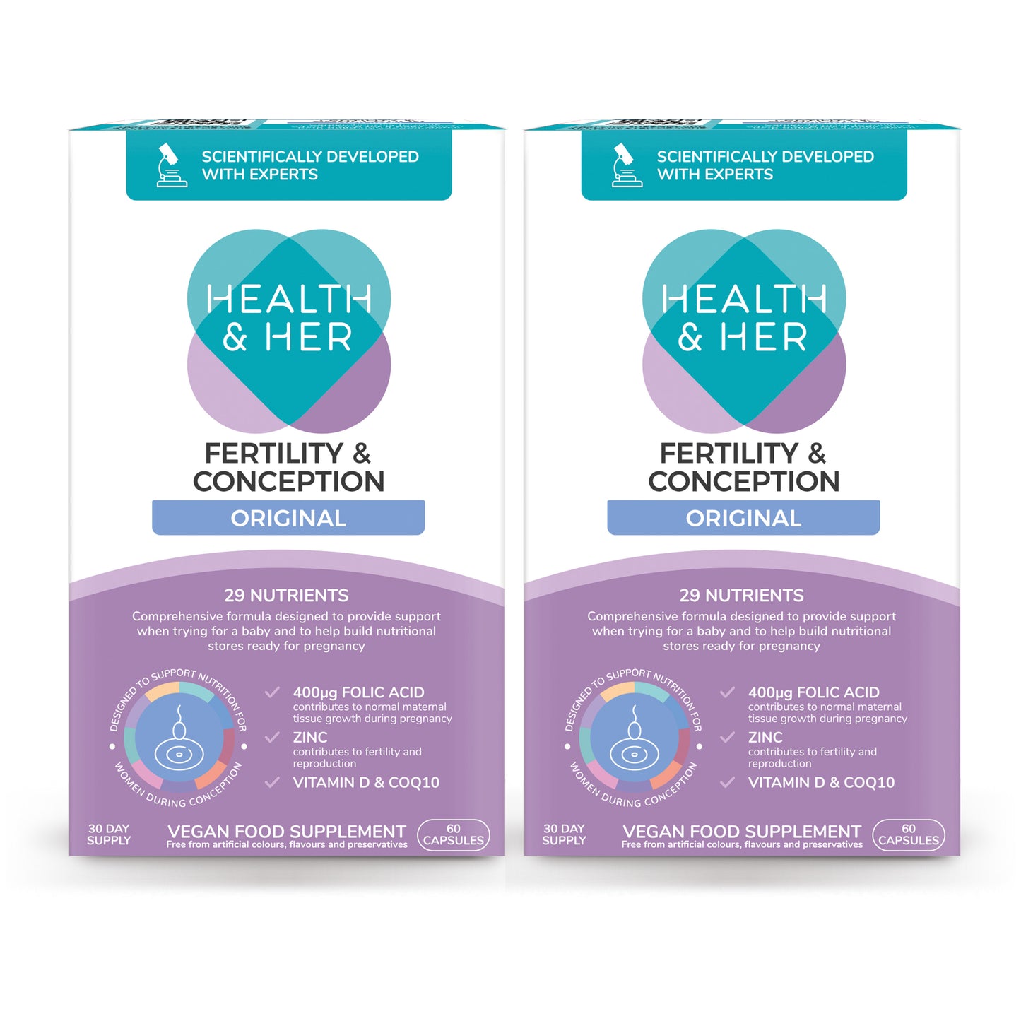 Health & Her Fertility & Conception Original Multi-Nutrient Support Multipack