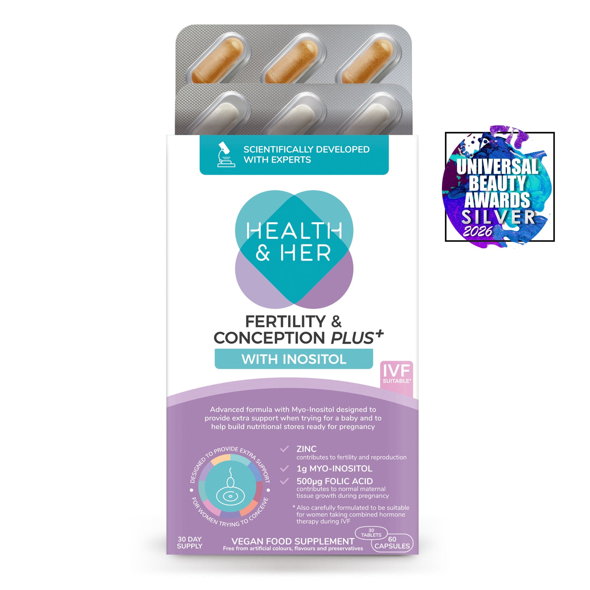 Health & Her Fertility & Conception PLUS+ Nutrient Support