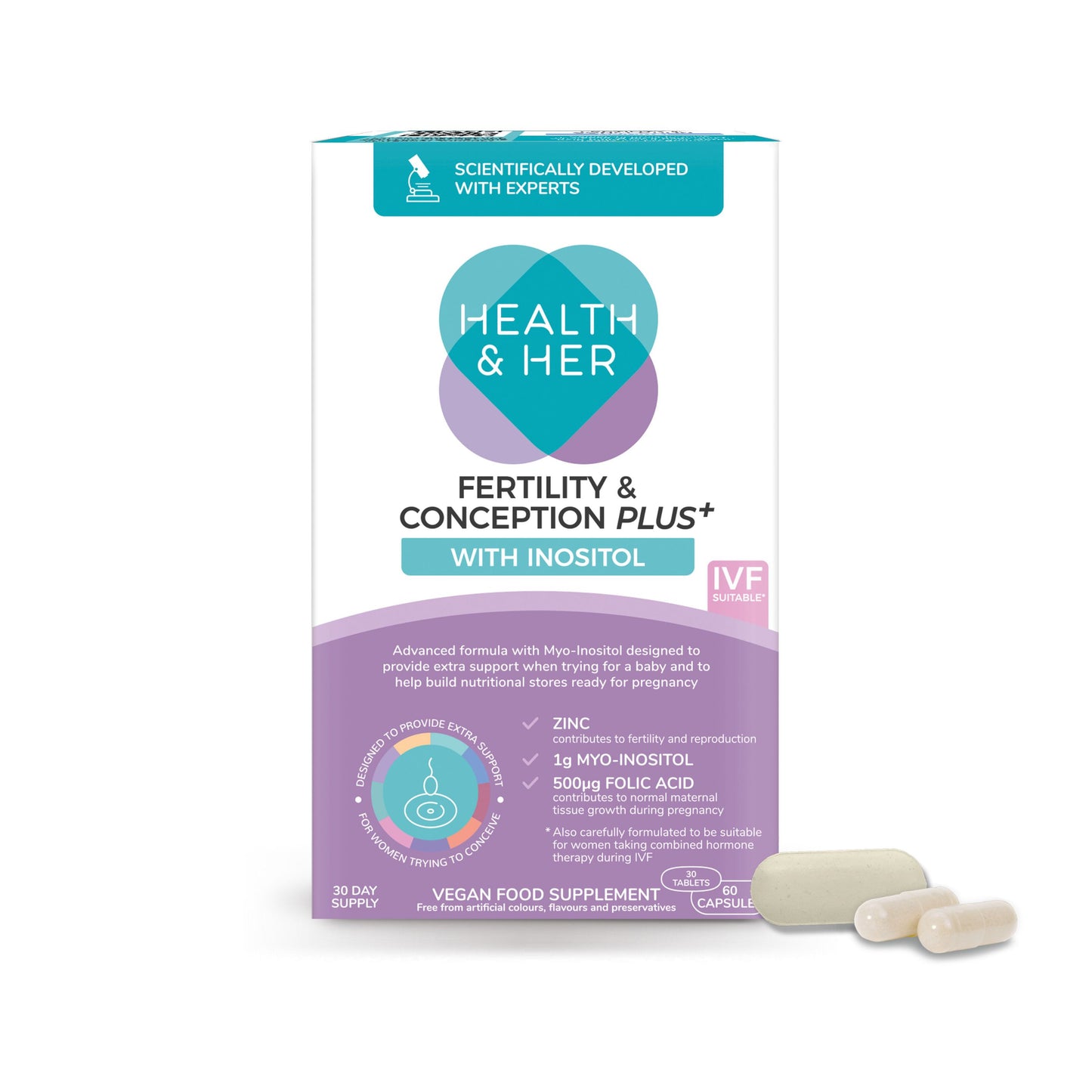 Health & Her Fertility & Conception PLUS+ Multi-Nutrient Support