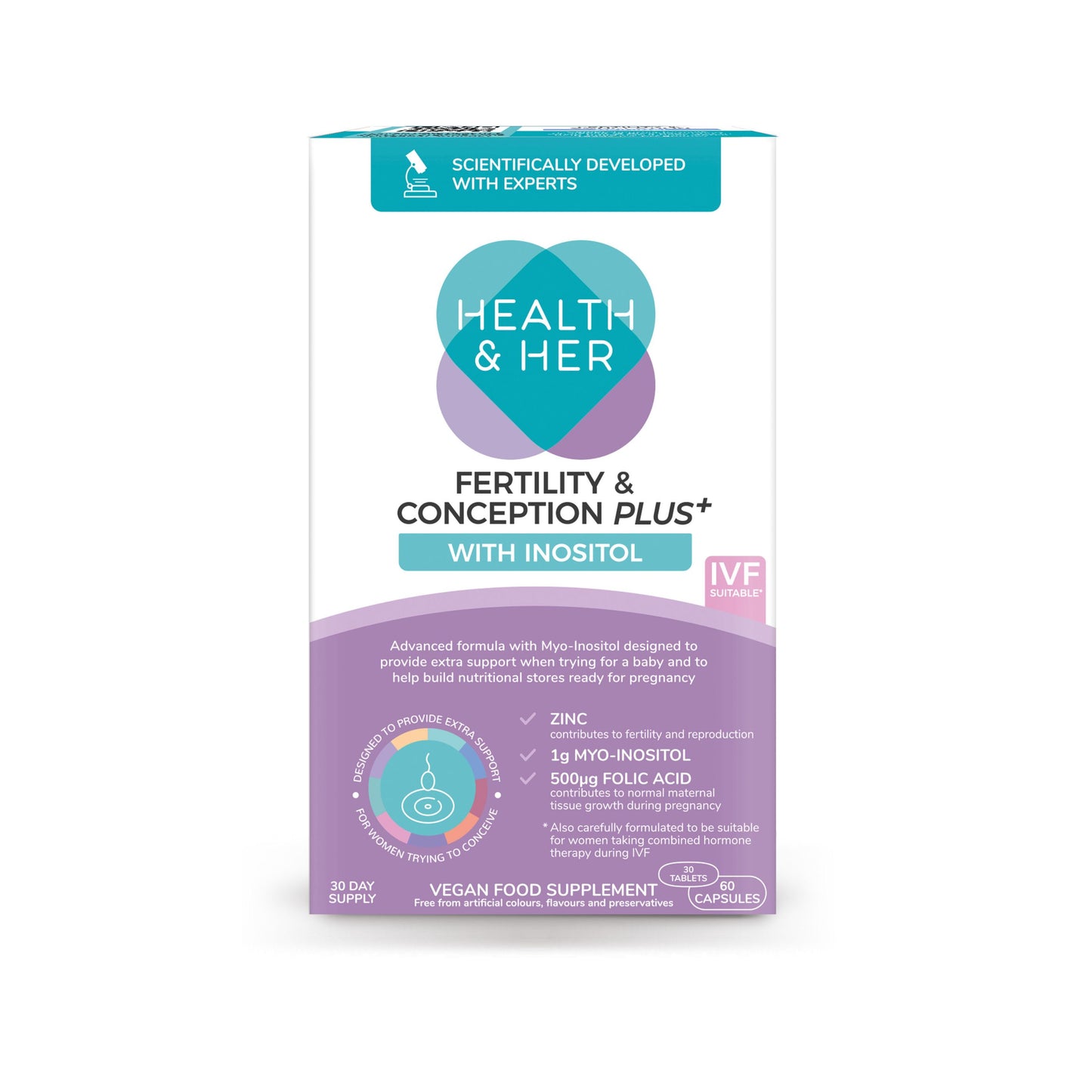 Health & Her Fertility & Conception PLUS+ Multi-Nutrient Support