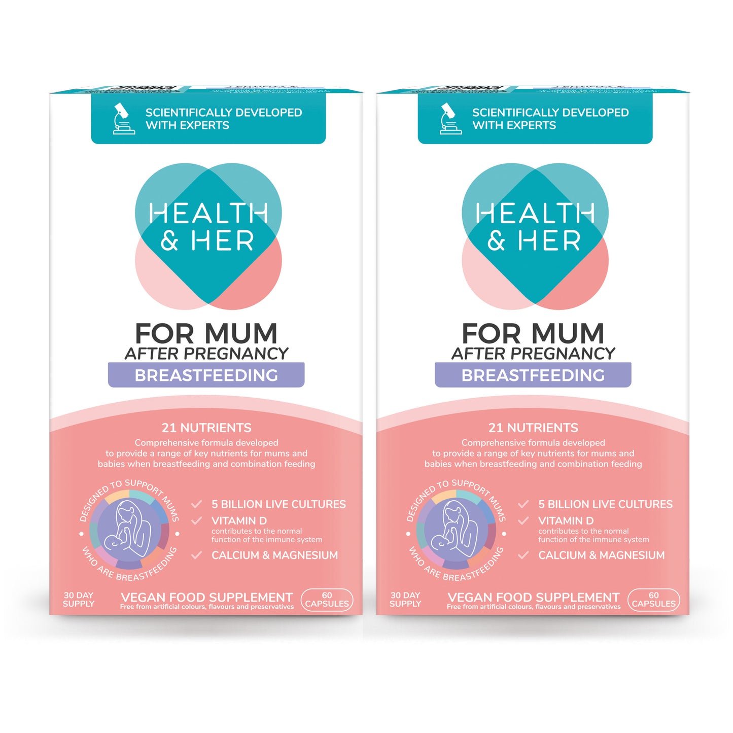 Health & Her For Mum After Pregnancy Breastfeeding Multi-Nutrient Support Multipacks