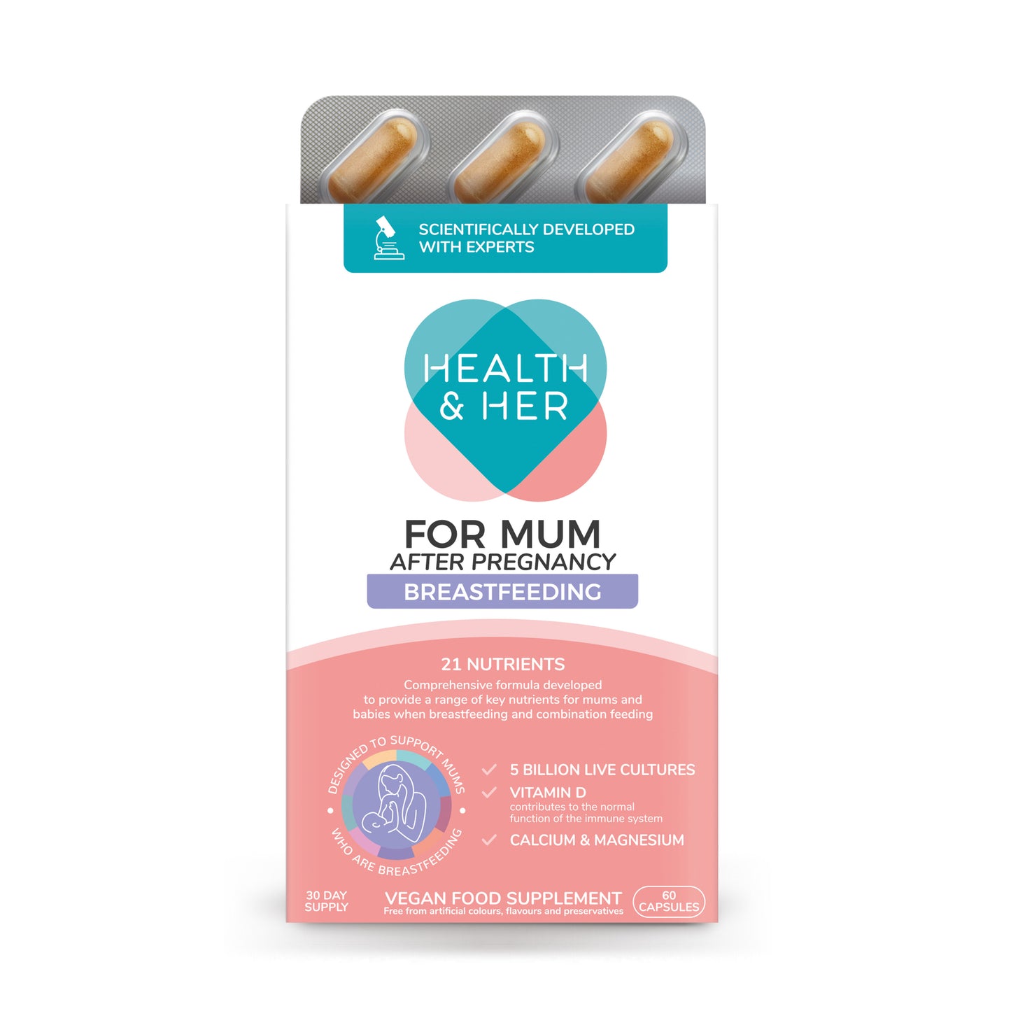 Health & Her For Mum After Pregnancy Breastfeeding Multi-Nutrient Support