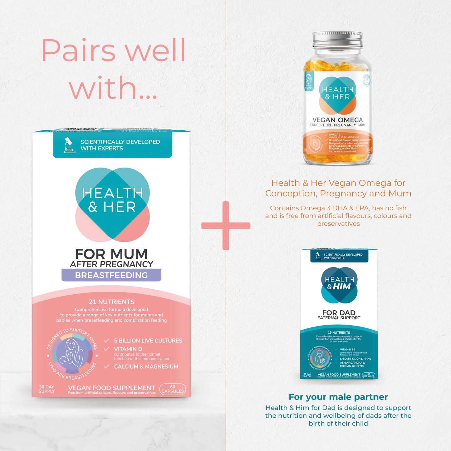 Health & Her For Mum After Pregnancy Breastfeeding Multi-Nutrient Support