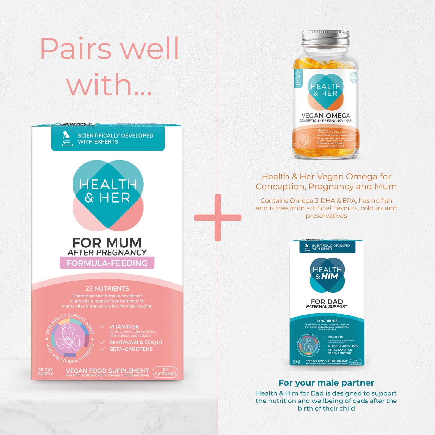 Health & Her For Mum After Pregnancy Formula-Feeding Multi-Nutrient Support