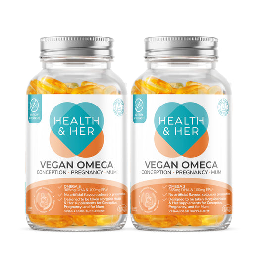Health & Her Vegan Omega for Conception, Pregnancy and Into Early Motherhood Multipacks