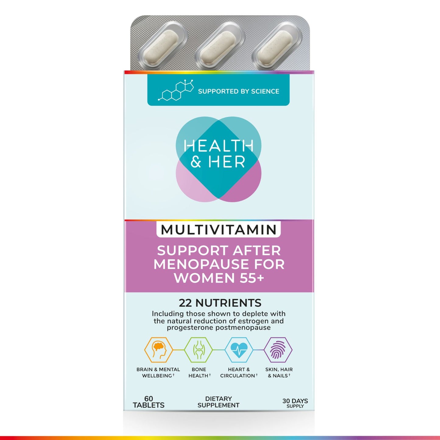 Health & Her Multivitamin Support After Menopause for Women 55+