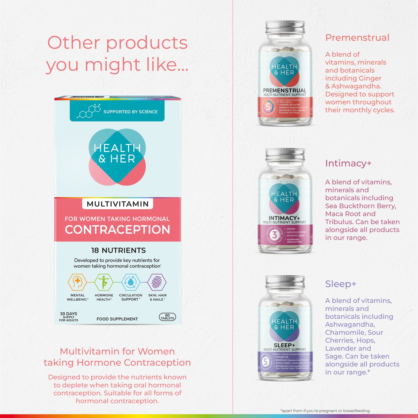 Health & Her Multivitamin for Women with Monthly Natural Cycles