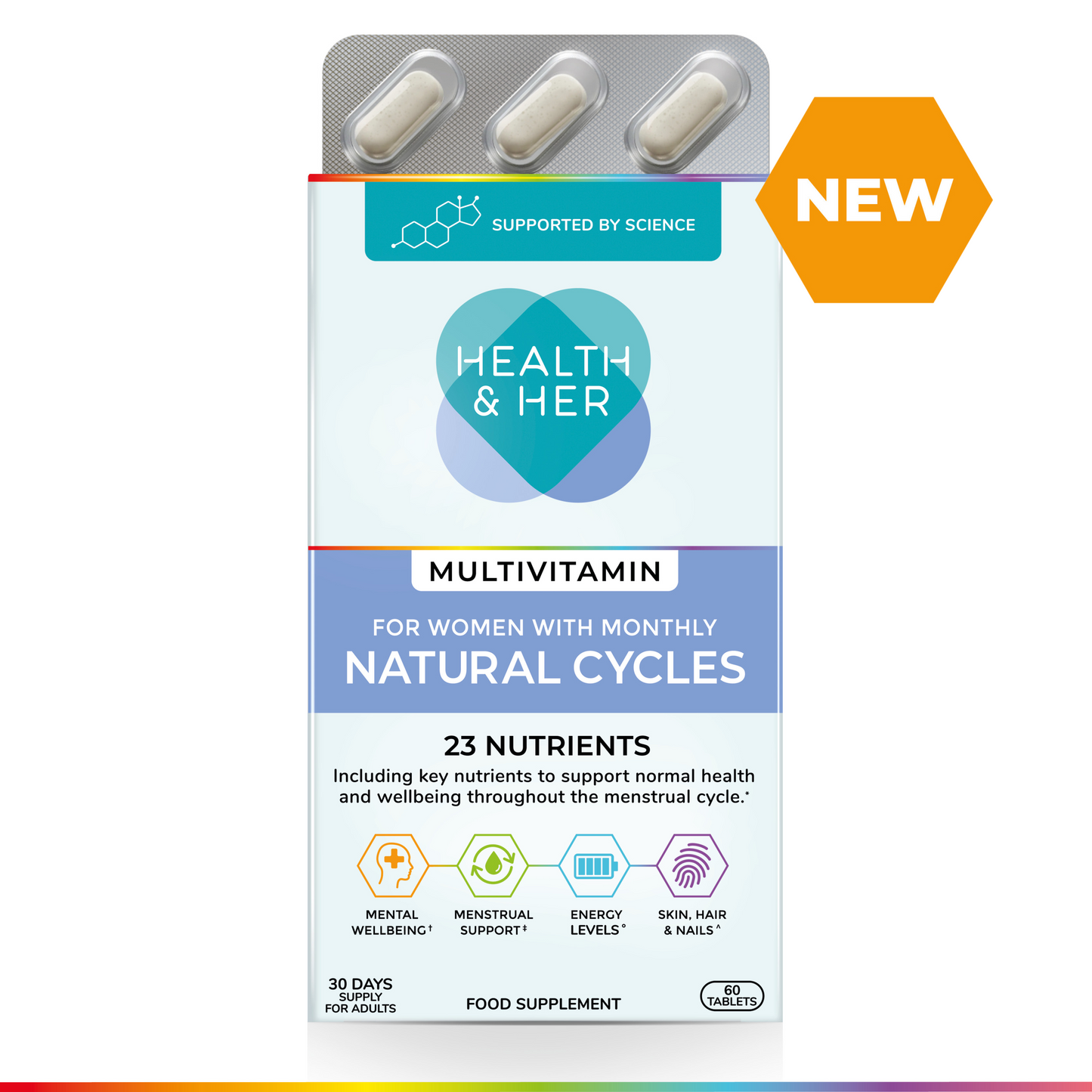 Health & Her Multivitamin for Women with Monthly Natural Cycles