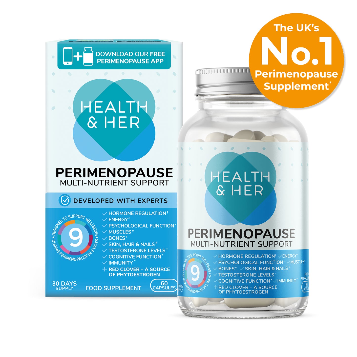 Health & Her Perimenopause Multi-Nutrient Support & Vegan Omega+ Bundle
