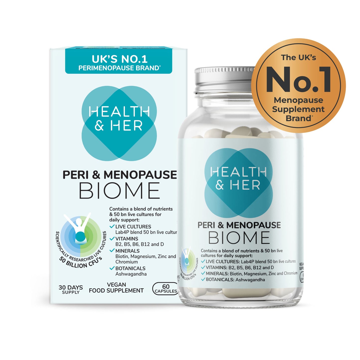 Health & Her Peri & Menopause Biome - Live Cultures Supplement