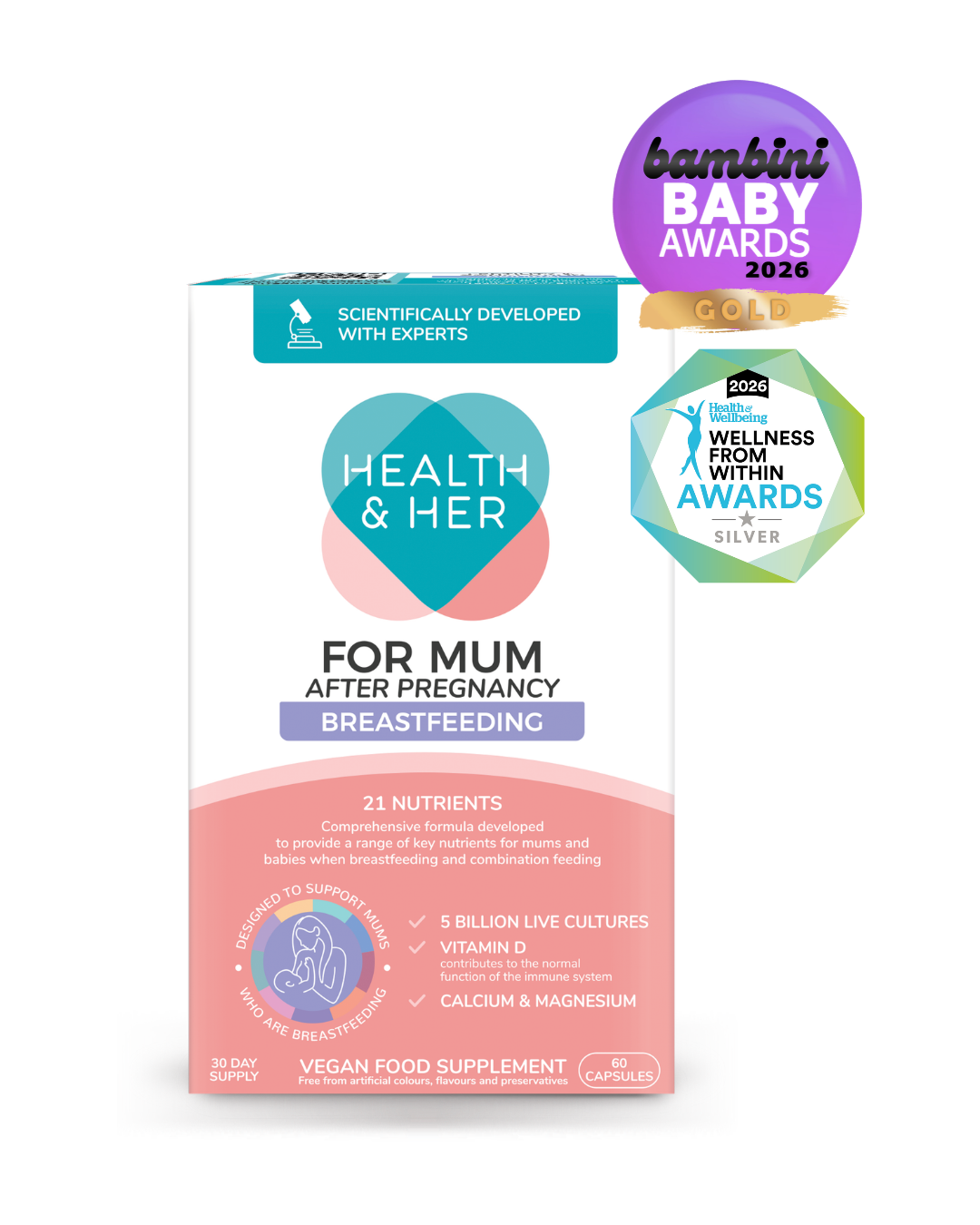Health & Her For Mum After Pregnancy Breastfeeding Multi-Nutrient Support