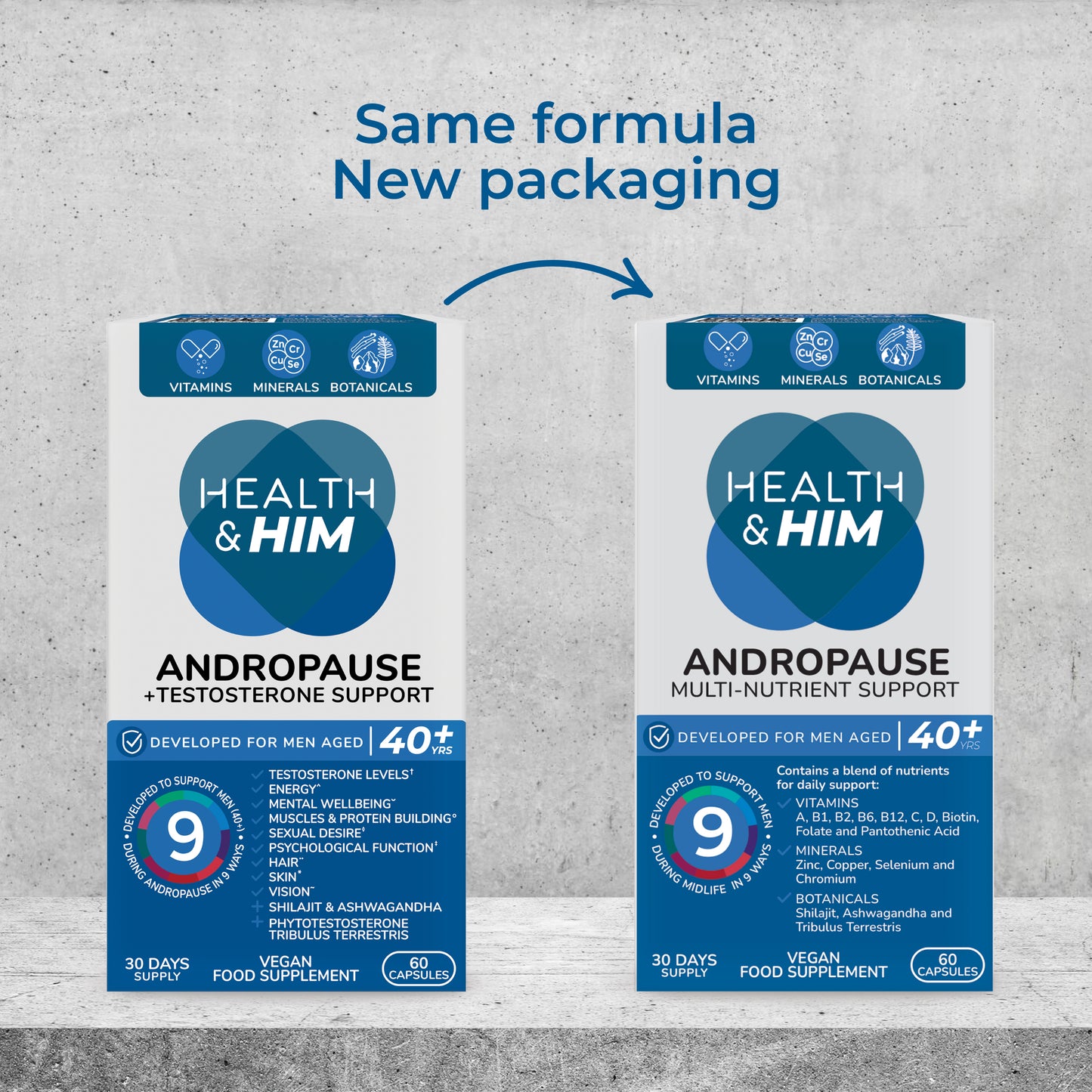 Health & Him Andropause 40+ Plus Testosterone Support