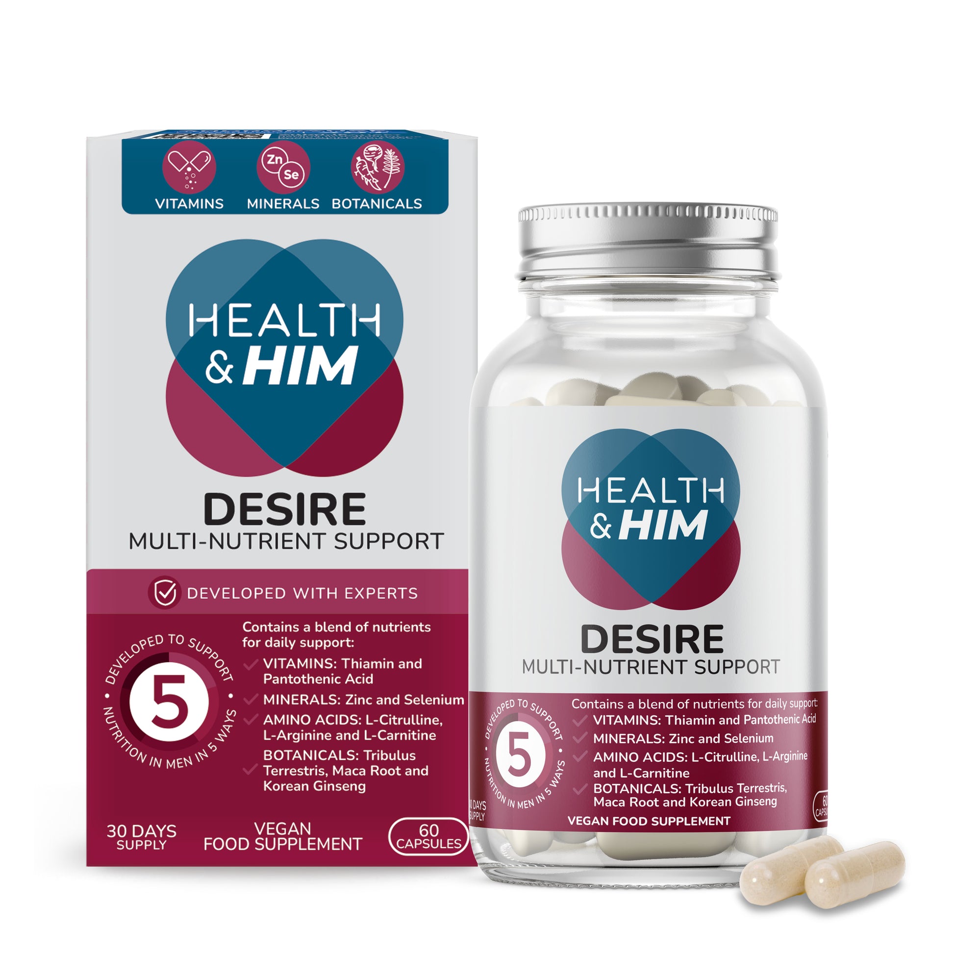 Health & Him Desire Multi-Nutrient Support Health & Her Health & Him Desire Multi-Nutrient Support Health & Her
