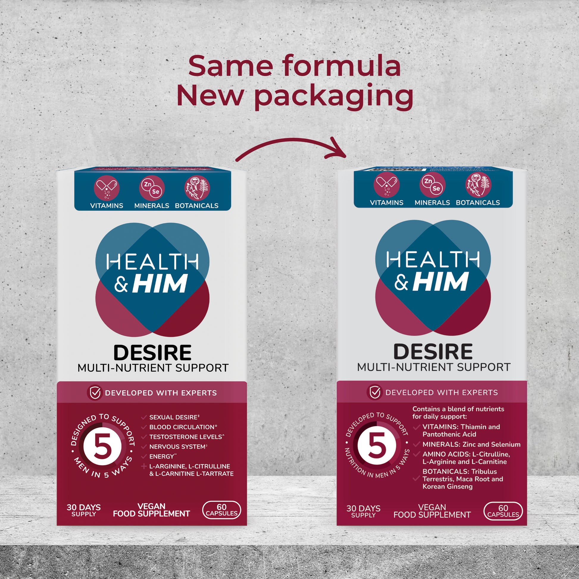 Health & Him Desire Multi-Nutrient Support Health & Her Health & Him Desire Multi-Nutrient Support Health & Her