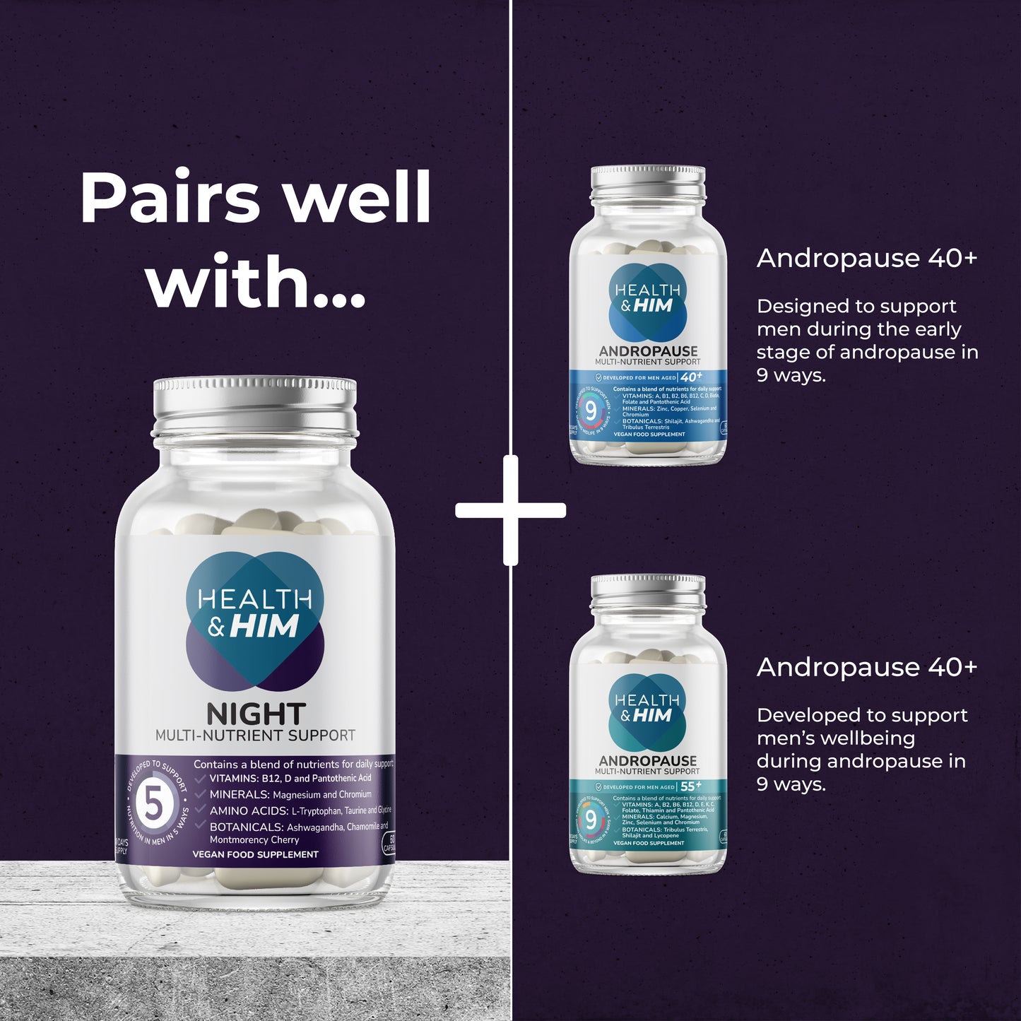 Health & Him Night Multi-Nutrient Support